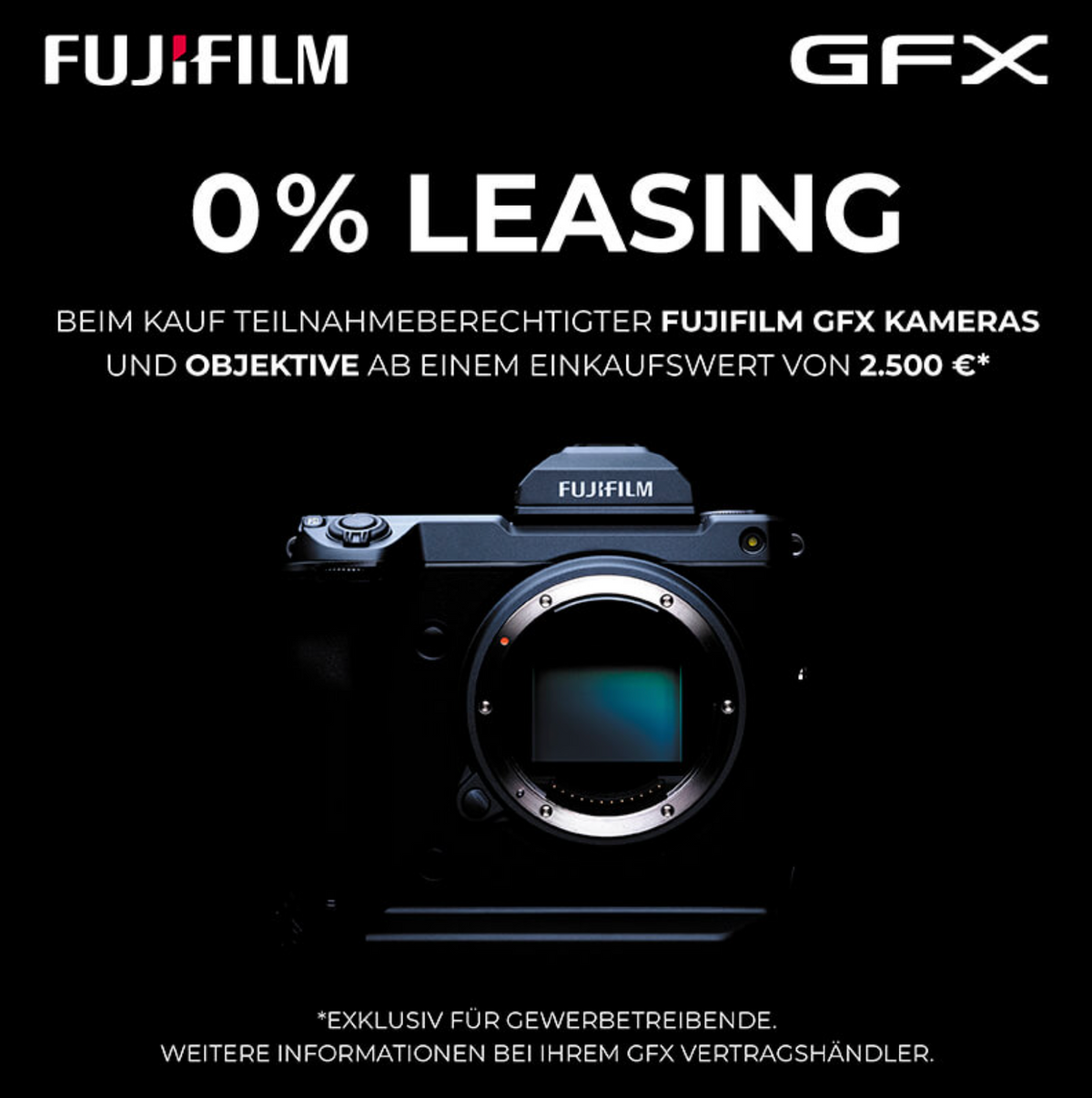 0% Leasing | Fujifilm GFX