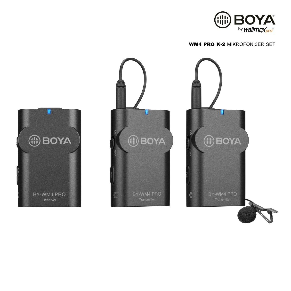 Boya WM4 Pro K-2 Mikrofon 3er Set Funkstrecke - Foto Franz GmbH